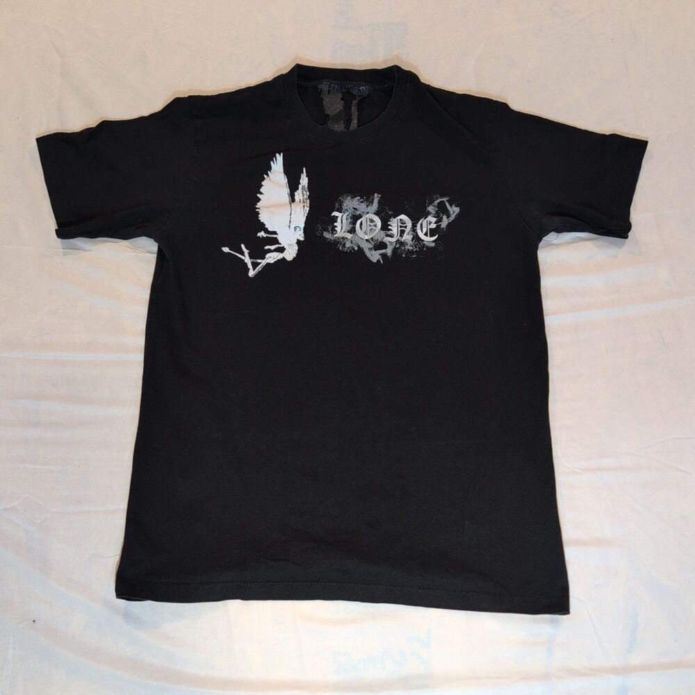 VLone No Smoking Smoke T-Shirt Mens XLarge Black Skeleton Angel Made in USA